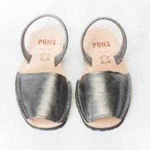 Chic Metallic Pewter  Gray Women's Sandals